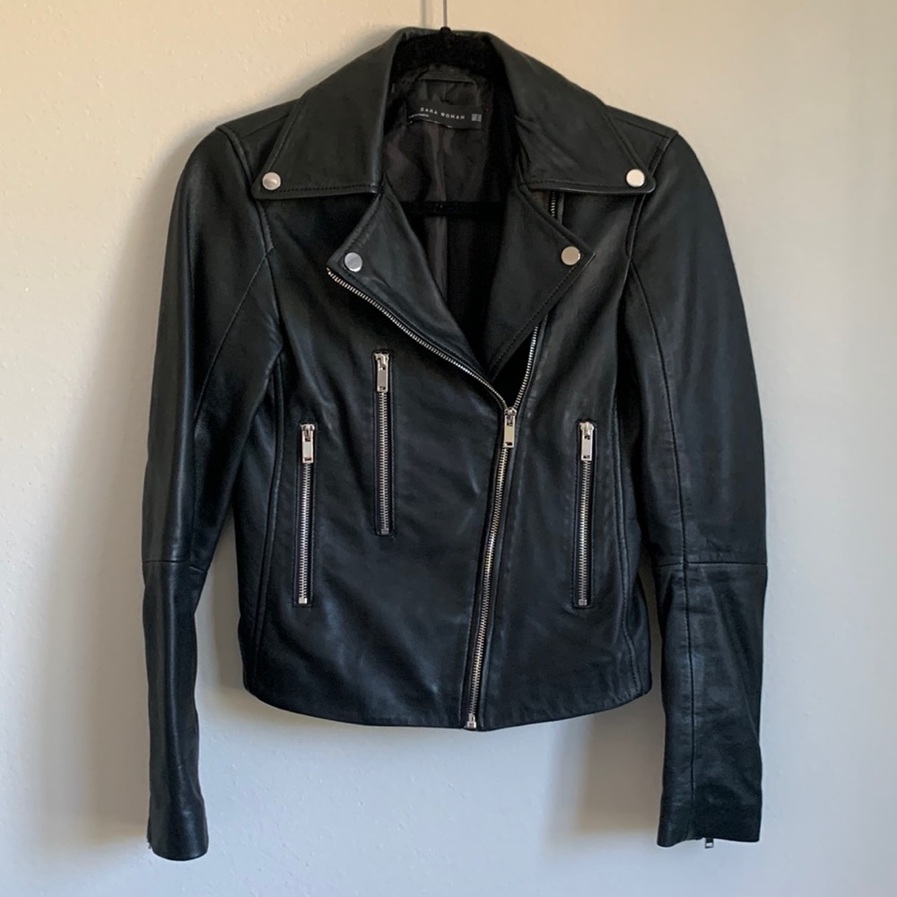 Zara Leather Moto Jacket